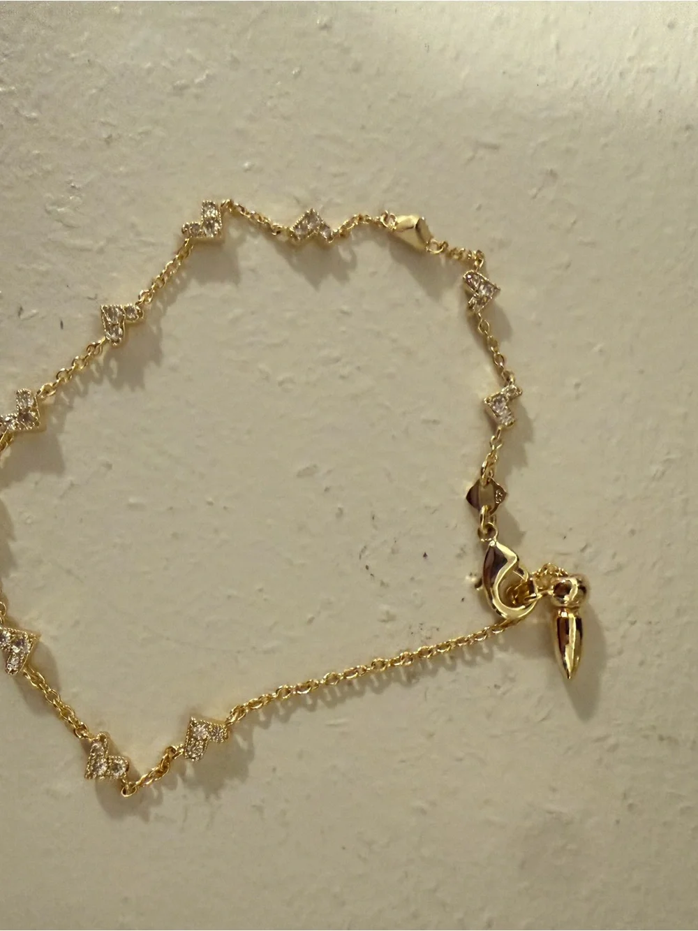 Kendra Scott haven crystal heart chain bracelet